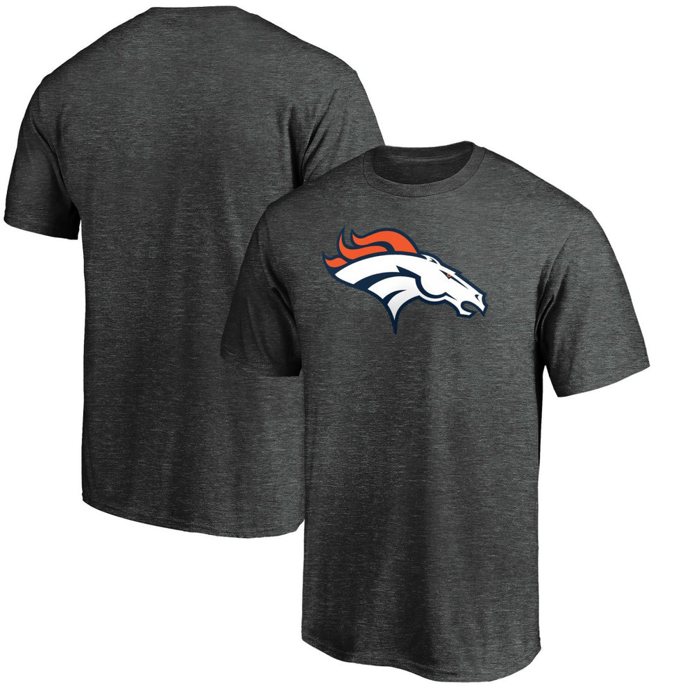 Denver Broncos Primary Logo T-Shirt - Heather Charcoal - Fanatics