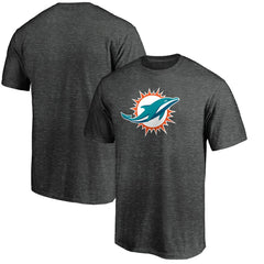 Miami Dolphins Primary Logo T-Shirt - Heather Charcoal - Fanatics