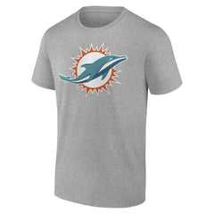 Miami Dolphins Primary Logo T-Shirt - Heather Gray - Fanatics