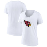 Arizona Cardinals Women's Primary Logo V-Neck T-Shirt - White - NFL
