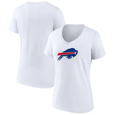 Buffalo Bills Women's Primary Team Logo V-Neck T-Shirt - White - NFL