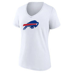 Buffalo Bills Women's Primary Team Logo V-Neck T-Shirt - White - NFL