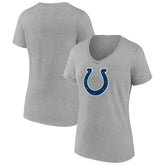 Indianapolis Colts Women's Primary Team Logo V-Neck T-Shirt - Heather Gray - NFL