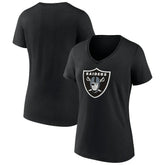 Las Vegas Raiders Women's Primary Team Logo V-Neck T-Shirt - Black - NFL