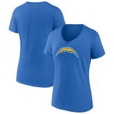 Los Angeles Chargers Women's Primary Team Logo V-Neck T-Shirt - Powder Blue - NFL