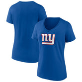 New York Giants Women's Primary Team Logo V-Neck T-Shirt - Royal - NFL