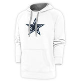 Dallas Cowboys Antigua Victory Chenille Pullover Hoodie - White - NFL