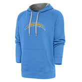 Los Angeles Chargers Antigua Victory Chenille Pullover Hoodie - Powder Blue - NFL