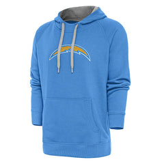 Los Angeles Chargers Antigua Victory Chenille Pullover Hoodie - Powder Blue - NFL