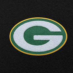 Green Bay Packers Antigua Victory Chenille Pullover Hoodie - Black - NFL