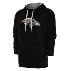 Baltimore Ravens Antigua Victory Chenille Pullover Hoodie - Black - NFL