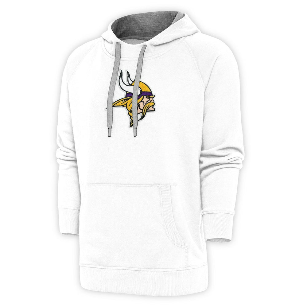 Minnesota Vikings Antigua Victory Chenille Pullover Hoodie - White - NFL