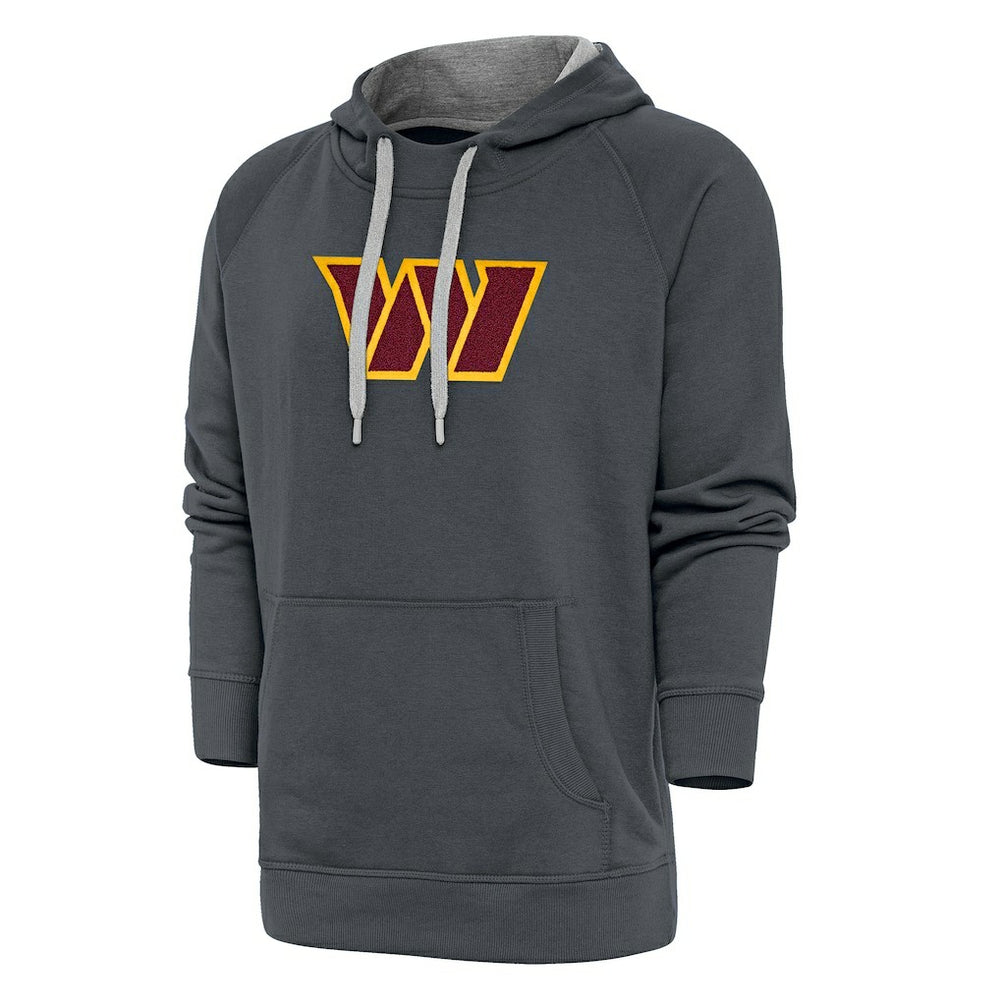 Washington Commanders Antigua Victory Chenille Pullover Hoodie - Charcoal - NFL
