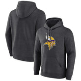 Minnesota Vikings Primary Team Logo Fitted Pullover Hoodie - Charcoal - NFL