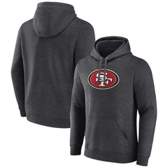San Francisco 49ers Primary Team Logo Fitted Pullover Hoodie - Charcoal - NFL