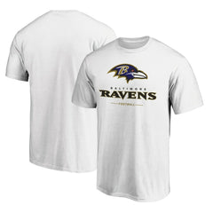 Baltimore Ravens Logo Team Lockup T-Shirt - White - NFL
