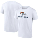 Denver Broncos Logo Team Lockup T-Shirt - White - NFL