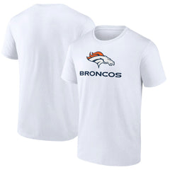 Denver Broncos Logo Team Lockup T-Shirt - White - NFL