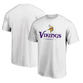 Minnesota Vikings Logo Team Lockup T-Shirt - White - NFL