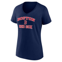 Boston Red Sox Women's Heart and Soul V-Neck T-Shirt Discount