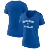 Kansas City Royals Women's Heart and Soul V-Neck T-Shirt Sale