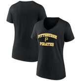 Pittsburgh Pirates Women's Heart and Soul V-Neck T-Shirt for sale