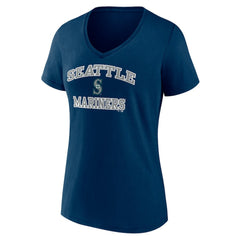 Seattle Mariners Women's Heart and Soul V-Neck T-Shirt Sale