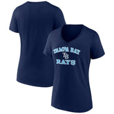 Tampa Bay Rays Women's Heart and Soul V-Neck T-Shirt Online