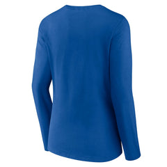 Buffalo Bills Women's Logo Team Lockup Long Sleeve V-Neck T-Shirt - Royal - NFL