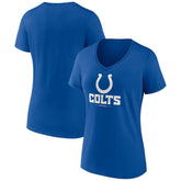 Indianapolis Colts Women's Logo Team Lockup V-Neck T-Shirt - Royal - NFL