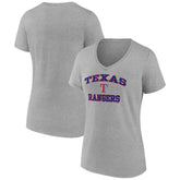 Texas Rangers Women's Heart and Soul V-Neck T-Shirt Discount