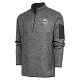 Minnesota Vikings Antigua Metallic Logo Fortune Quarter-Zip Jacket - Heather Charcoal - NFL
