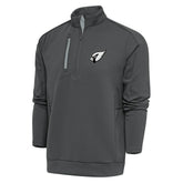 Arizona Cardinals Antigua Metallic Logo Generation Quarter-Zip Pullover Top - Charcoal - NFL