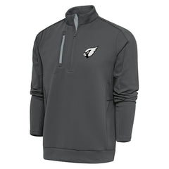Arizona Cardinals Antigua Metallic Logo Generation Quarter-Zip Pullover Top - Charcoal - NFL