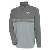 Jacksonville Jaguars Antigua Metallic Logo Pace Quarter-Zip Pullover Top - Steel - NFL