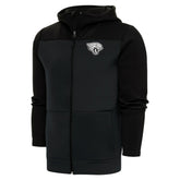 Jacksonville Jaguars Antigua Metallic Logo Protect Full-Zip Hoodie - Charcoal/Black - NFL