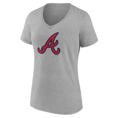 Atlanta Braves Women's Official Logo V-Neck T-Shirt Discount