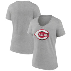 Cincinnati Reds Women's Official Logo V-Neck T-Shirt Outlet