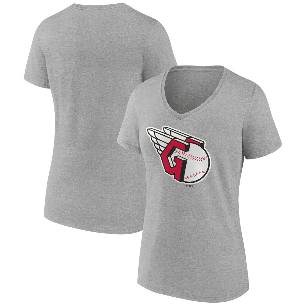 Cleveland Guardians Women's Official Logo V-Neck T-Shirt for sale