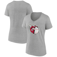 Cleveland Guardians Women's Official Logo V-Neck T-Shirt for sale
