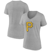 Pittsburgh Pirates Women's Official Logo V-Neck T-Shirt Outlet