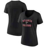 Atlanta Falcons Women's Victory Arch Team V-Neck T-Shirt - Black - NFL