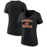 Cincinnati Bengals Women's Victory Arch Team V-Neck T-Shirt - Black - NFL