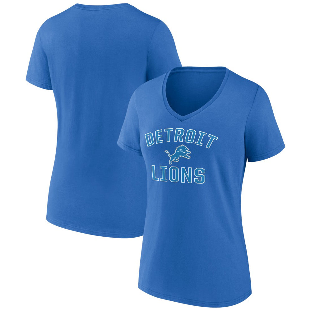 Detroit Lions Women's Victory Arch Team V-Neck T-Shirt - Blue - NFL