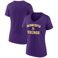 Minnesota Vikings Women's Victory Arch Team V-Neck T-Shirt - Purple - NFL