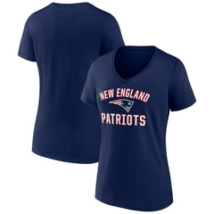 New England Patriots Women's Victory Arch Team V-Neck T-Shirt - Navy - NFL