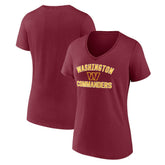 Washington Commanders Women's Victory Arch Team V-Neck T-Shirt - Burgundy - NFL