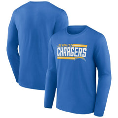 Los Angeles Chargers On Side Stripe Team Long Sleeve T-Shirt - Powder Blue - NFL