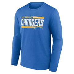 Los Angeles Chargers On Side Stripe Team Long Sleeve T-Shirt - Powder Blue - NFL