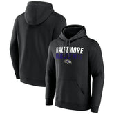 Baltimore Ravens Team Fade Out Fitted Pullover Hoodie - Black - NFL